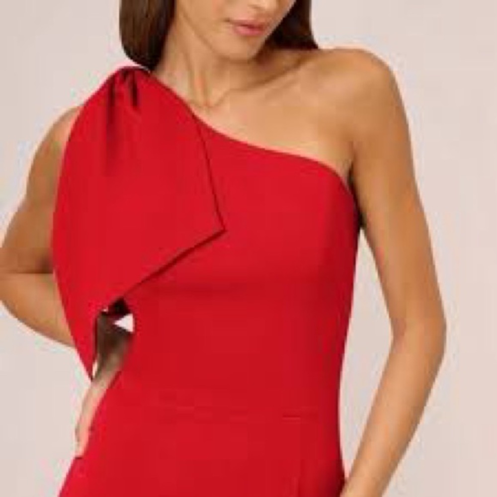 Dress the Population Tiff One Shoulder Mini Dress M Rouge Red Party Wedding - Picture 2 of 13